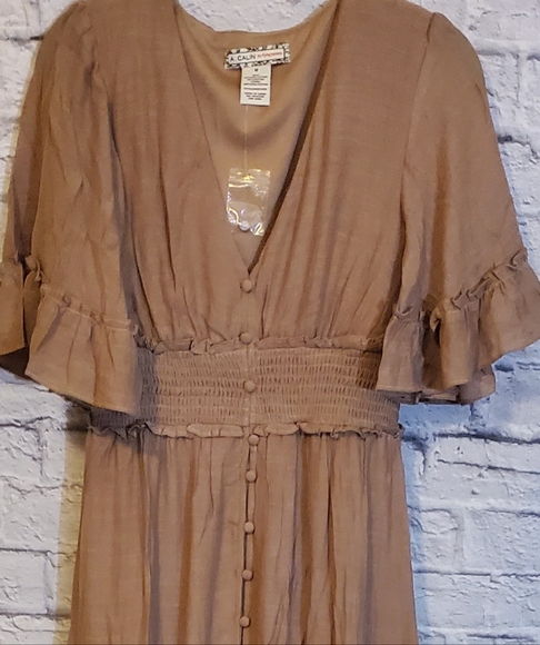 🤎NWOT A. Calin by Flying Tomato Mocha Maxi Dress - Picture 10 of 10